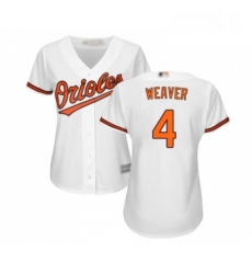 Womens Baltimore Orioles 4 Earl Weaver Replica White Home Cool Base Baseball Jersey 