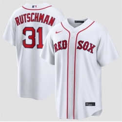 Men Boston Red Sox  31 Adley Rutschman White Cool Base Stitched Baseball Jersey