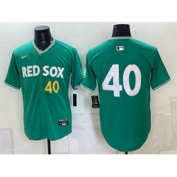 Men Boston Red Sox  40 Willson Contreras Green 2025 City Connect Limited Stitched Baseball Jersey