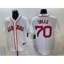 Men Boston Red Sox  70 Payton Tolle White Cool Base Stitched Baseball Jersey