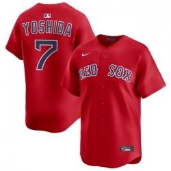 Men Boston Red Sox Nike Home Limited Jersey Red Yoshida Masataka 7