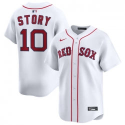 Men Boston Red Sox Nike Home Limited Jersey White Story Trevor 10