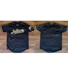 Men Charros De Jalisco Blank Black Stitched Baseball Jersey