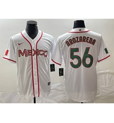 Men Mexico Baseball 56 Randy Arozarena 2023 White World Baseball Classic Stitched Jersey