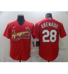 Men Nike St.Louis Cardinals Nolan Arenado 28 Red Nike Cool Base Jersey