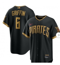 Men Pittsburgh Pirates 6 Konnor Griffin Black 2026 City Connect Stadium Stitched Baseball Jersey