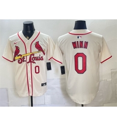 Men St Louis Cardinals 0 Masyn Winn Cream Limited Stitched Baseball Jersey Men St Louis Cardinals 0 Masyn Winn Cream Limited Stitched Baseball Jersey