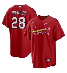 Men St.Louis Cardinals 28 Nolan Arenado Red Nike Cool Base Jersey