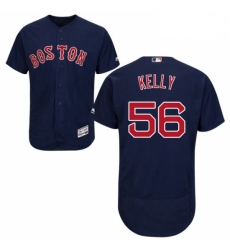 Mens Majestic Boston Red Sox 56 Joe Kelly Navy Blue Alternate Flex Base Authentic Collection MLB Jersey