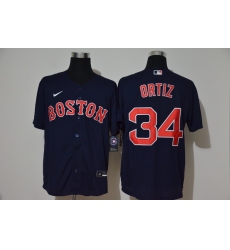 Red Sox 34 David Ortiz Navy 2020 Nike Cool Base Jersey