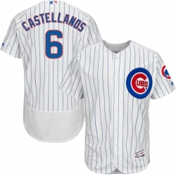 Cubs 6 Nick Castellanos White Flexbase Jersey