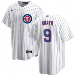 Men Chicago Cubs  239 Miguel Amaya White Cool Base Stitched Baseball Jersey