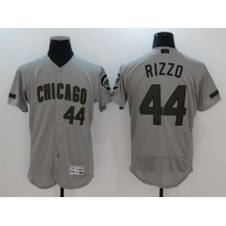 Men Chicago Cubs 44 Rizzo Grey Elite 2021 MLB Jerseys