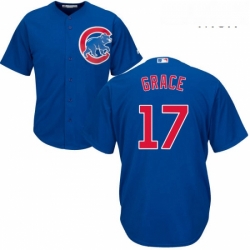 Mens Majestic Chicago Cubs 17 Mark Grace Replica Royal Blue Alternate Cool Base MLB Jersey