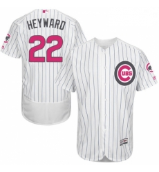 Mens Majestic Chicago Cubs 22 Jason Heyward Authentic White 2016 Mothers Day Fashion Flex Base MLB Jersey