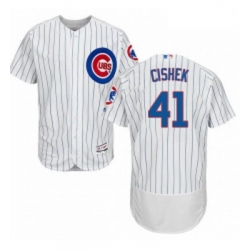 Mens Majestic Chicago Cubs 41 Steve Cishek White Home Flex Base Authentic Collection MLB Jersey