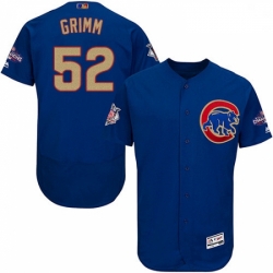 Mens Majestic Chicago Cubs 52 Justin Grimm Authentic Royal Blue 2017 Gold Champion Flex Base MLB Jersey