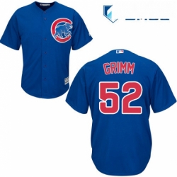 Mens Majestic Chicago Cubs 52 Justin Grimm Replica Royal Blue Alternate Cool Base MLB Jersey