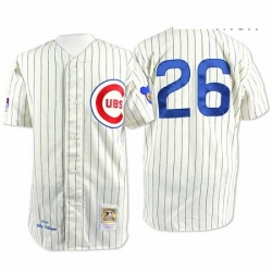 Mens Mitchell and Ness Chicago Cubs 26 Billy Williams Authentic White Throwback MLB Jersey