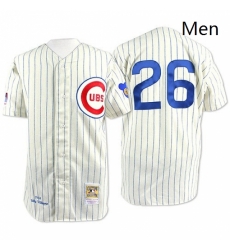 Mens Mitchell and Ness Chicago Cubs 26 Billy Williams Replica White Throwback MLB Jersey