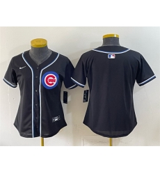 Women Chicago Cubs 2026 Fashion Replica Black Out Stitched Baseball Jersey  