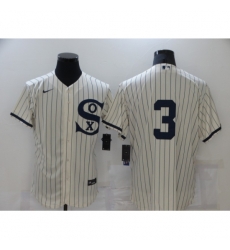 Men Chicago White Sox 3 Harold Baines Cream Elite 2021 Field of Dreams Jersey