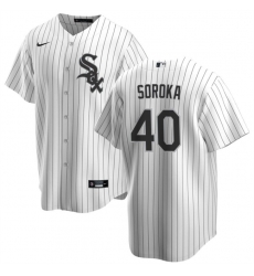 Men Chicago White Sox 40 Michael Soroka White Cool Base Stitched Baseball Jersey