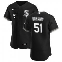 Men Chicago White Sox 51 Dane Dunning Men Nike Black Alternate 2020 Flex Base Player MLB Jersey