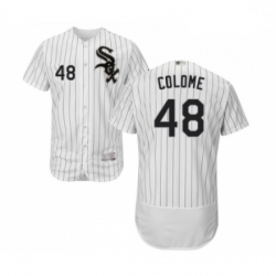 Mens Chicago White Sox 48 Alex Colome White Home Flex Base Authentic Collection Baseball Jersey