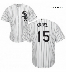 Mens Majestic Chicago White Sox 15 Adam Engel Replica White Home Cool Base MLB Jersey 