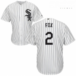 Mens Majestic Chicago White Sox 2 Nellie Fox Replica White Home Cool Base MLB Jersey