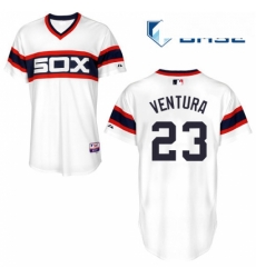 Mens Majestic Chicago White Sox 23 Robin Ventura Replica White 2013 Alternate Home Cool Base MLB Jersey