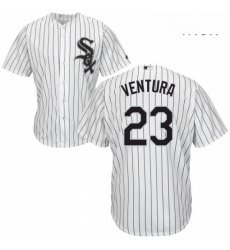 Mens Majestic Chicago White Sox 23 Robin Ventura Replica White Home Cool Base MLB Jersey