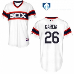 Mens Majestic Chicago White Sox 26 Avisail Garcia White Alternate Flex Base Authentic Collection MLB Jersey