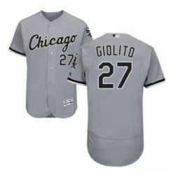 Mens Majestic Chicago White Sox 27 Lucas Giolito Grey Road Flex Base Authentic Collection MLB Jersey