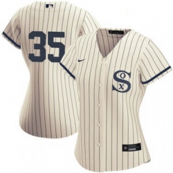 Women Chicago White Sox Field of Dreams 35 Frank Thomas Cream Jersey