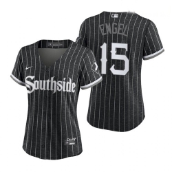 Women Chicago White Sox Southside Adam Engel Black 2021 City Replica Jersey