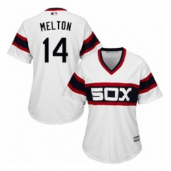 Womens Majestic Chicago White Sox 14 Bill Melton Authentic White 2013 Alternate Home Cool Base MLB Jersey