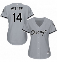 Womens Majestic Chicago White Sox 14 Bill Melton Replica Grey Road Cool Base MLB Jersey