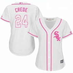 Womens Majestic Chicago White Sox 24 Joe Crede Authentic White Fashion Cool Base MLB Jersey