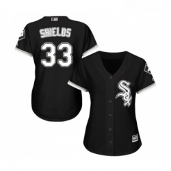 Womens Majestic Chicago White Sox 33 James Shields Replica Black Alternate Home Cool Base MLB Jerseys