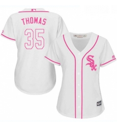 Womens Majestic Chicago White Sox 35 Frank Thomas Authentic White Fashion Cool Base MLB Jersey