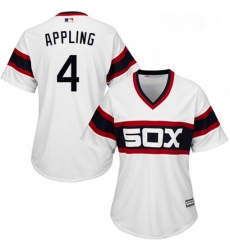 Womens Majestic Chicago White Sox 4 Luke Appling Authentic White 2013 Alternate Home Cool Base MLB Jersey