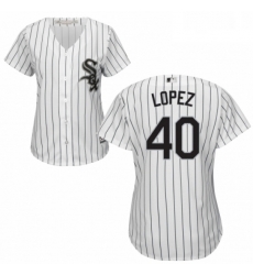 Womens Majestic Chicago White Sox 40 Reynaldo Lopez Replica White Home Cool Base MLB Jersey 