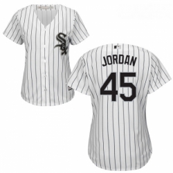 Womens Majestic Chicago White Sox 45 Michael Jordan Replica White Home Cool Base MLB Jersey