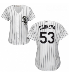 Womens Majestic Chicago White Sox 53 Melky Cabrera Replica White Home Cool Base MLB Jersey