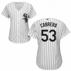 Womens Majestic Chicago White Sox 53 Melky Cabrera Replica White Home Cool Base MLB Jersey