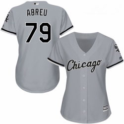 Womens Majestic Chicago White Sox 79 Jose Abreu Replica Grey Road Cool Base MLB Jersey