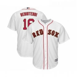 Youth Boston Red Sox 16 Andrew Benintendi Authentic White 2019 Gold Program Cool Base Baseball Jersey