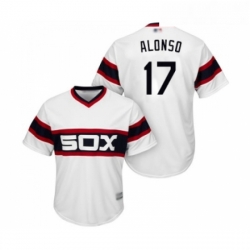 Youth Chicago White Sox 17 Yonder Alonso Replica White 2013 Alternate Home Cool Base Baseball Jersey 